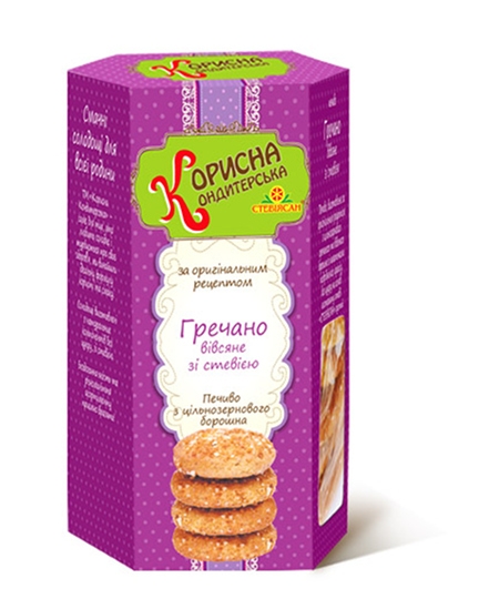 Печиво з цільнозернового борошна «ГРЕЧАНО-ВІВСЯНЕ», 300 г