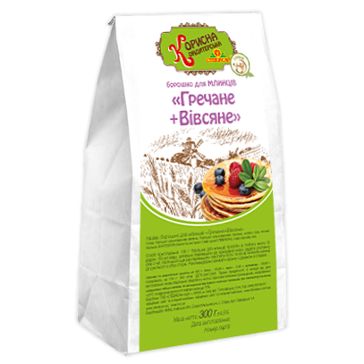 Борошно для млинців «Гречане + Вівсяне», 300 г