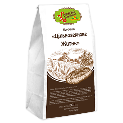 Борошно «Цільнозернове Житнє», 500 г