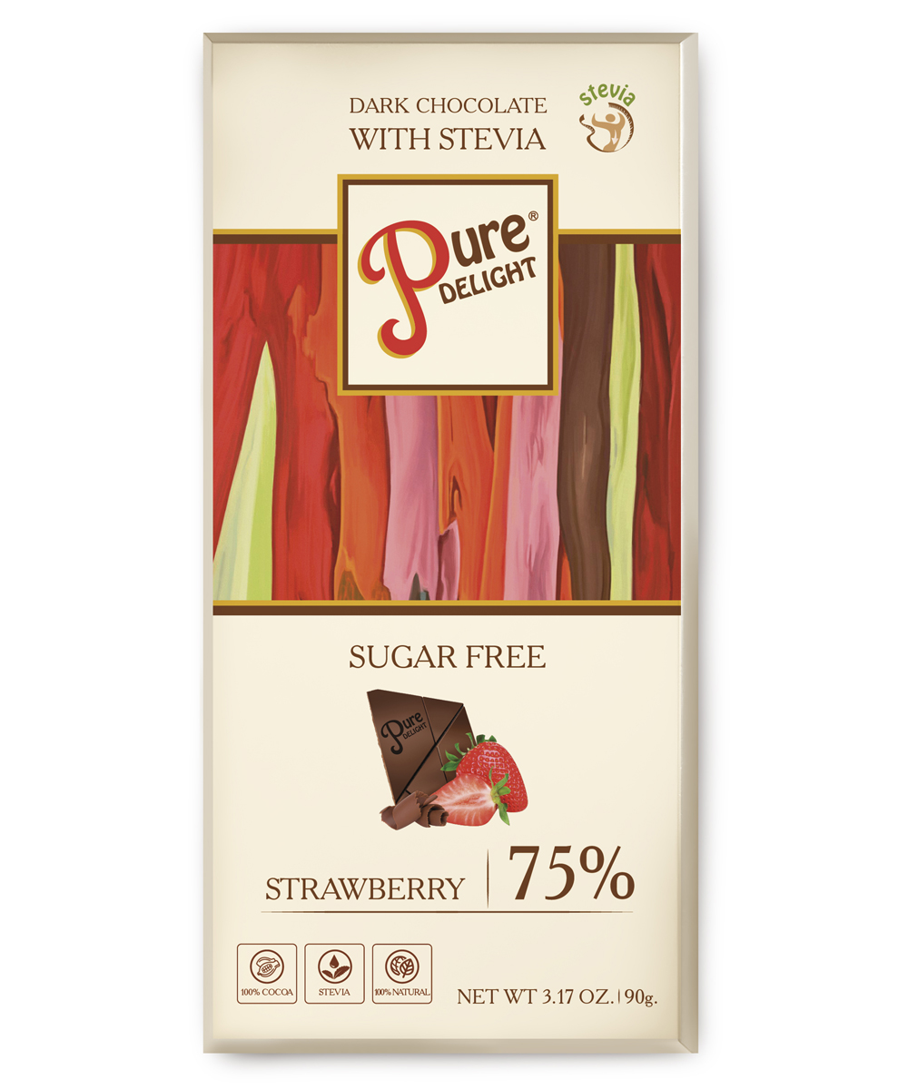 Шоколад чорний «Pure Delight» з полуницею