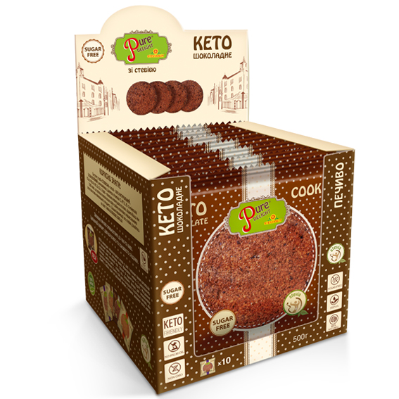 КЕТО шоколадне печиво ТМ “Pure Delight”
