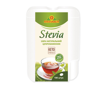 Екстракт стевії «СТЕВІЯСАН» сухий, в таблетках 100 шт